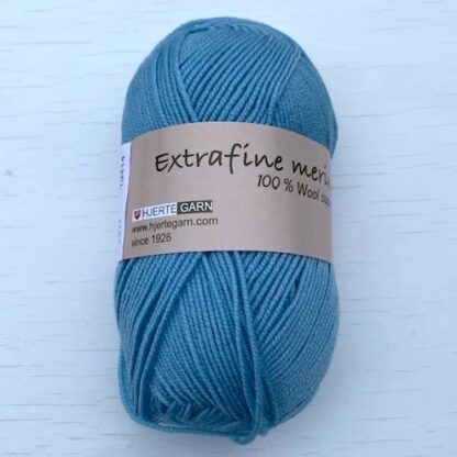 Hjertegarn Extrafine Merino 150, 3317 lyseblå