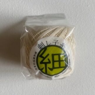 Olympus sashiko broderigarn, tynd, 202 råhvid