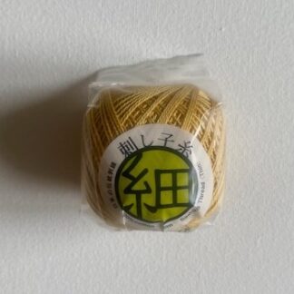 Olympus sashiko broderigarn, tyndt, 205 sennepsgul